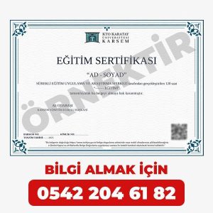 BASKI SONRASI USTA ÖĞRETİCİLİK EĞİTİMİ SERTİFİKASI